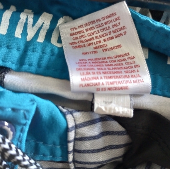 Mossimo Men's Floral Striped Swimsuit Beach Beachy Vacation Summer Blue Sz 32 - Picture 6 of 9